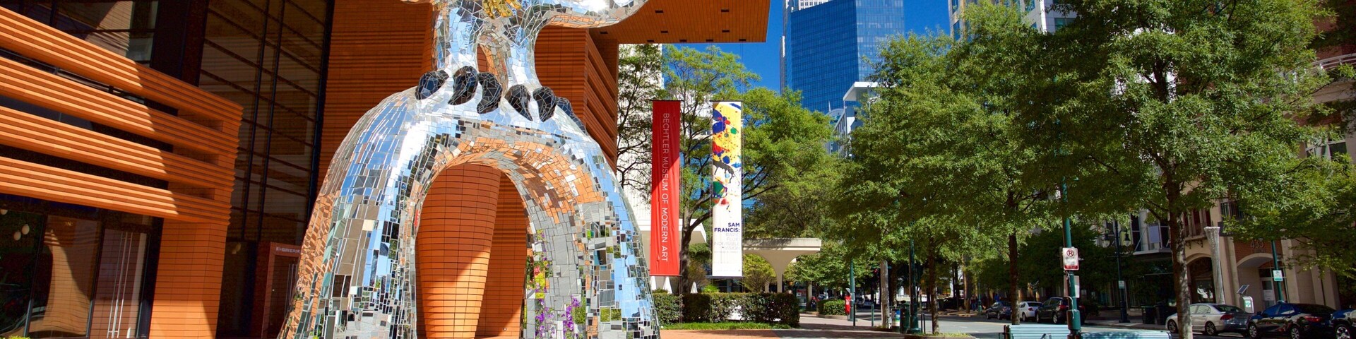 Bechtler Museum of Modern Art showing outdoor art