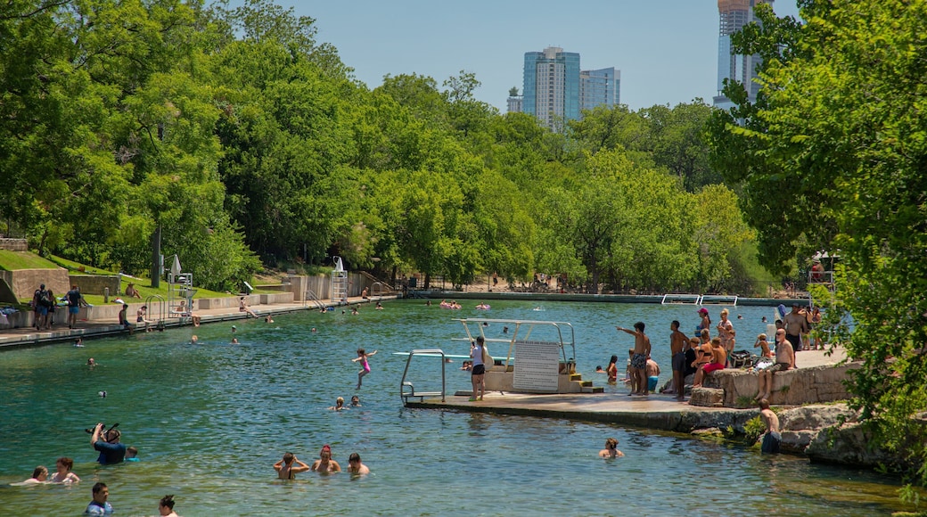 Barton Springs Pool featuring a river or creek and swimming