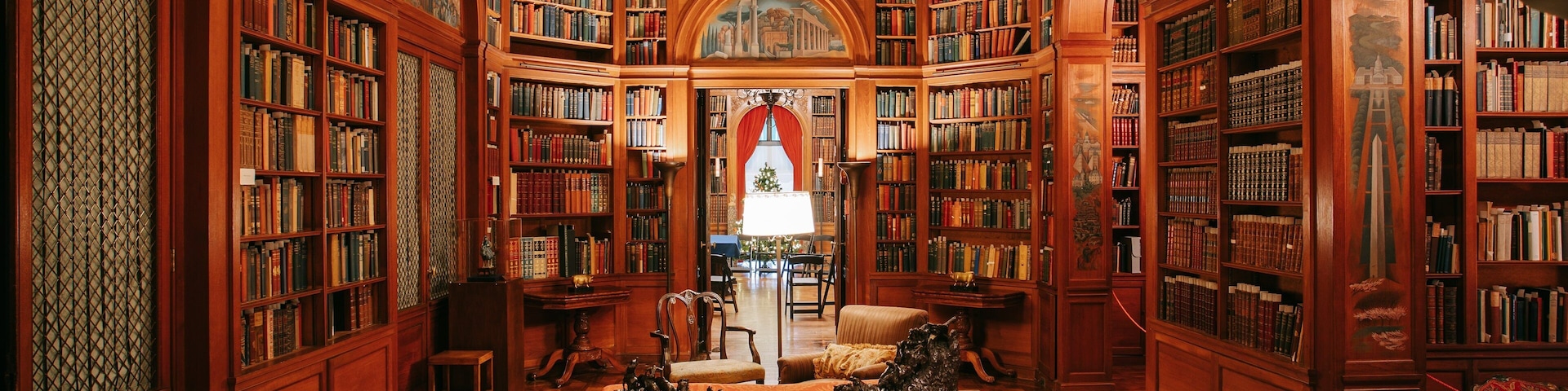 Evergreen Museum and Library featuring heritage elements and interior views