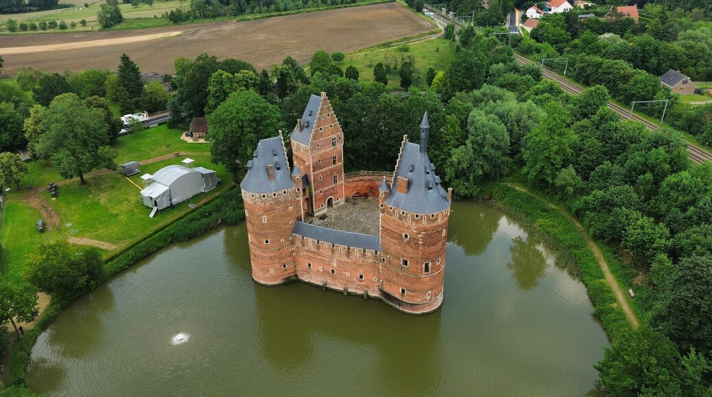 drone photo Beersel castle belgium europe