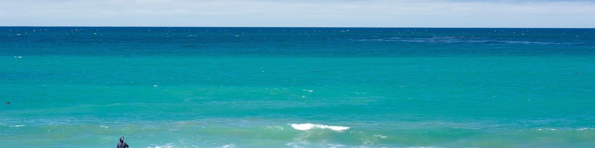 Moonstone Beach Park mostrando uma praia e paisagens litorâneas