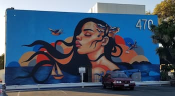 Artist is still working on this piece. Cool without that dump of a car in front of it!