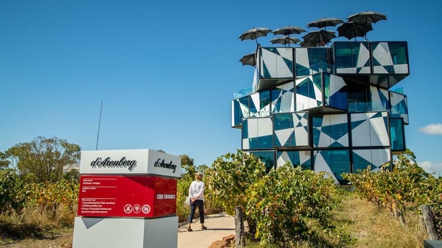 d\'Arenberg Wines which includes signage and outdoor art