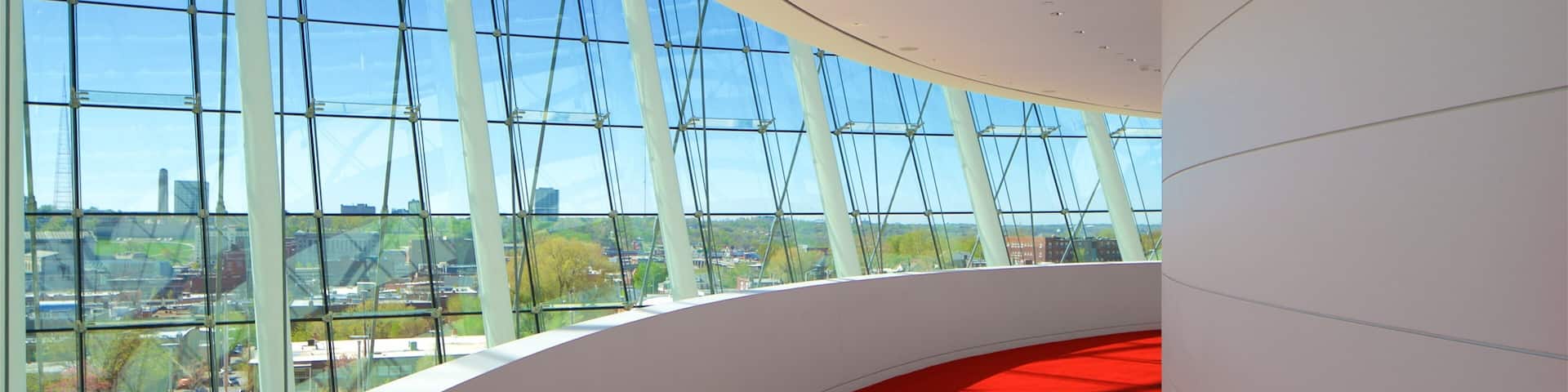 Kauffman Center for the Performing Arts showing interior views and modern architecture