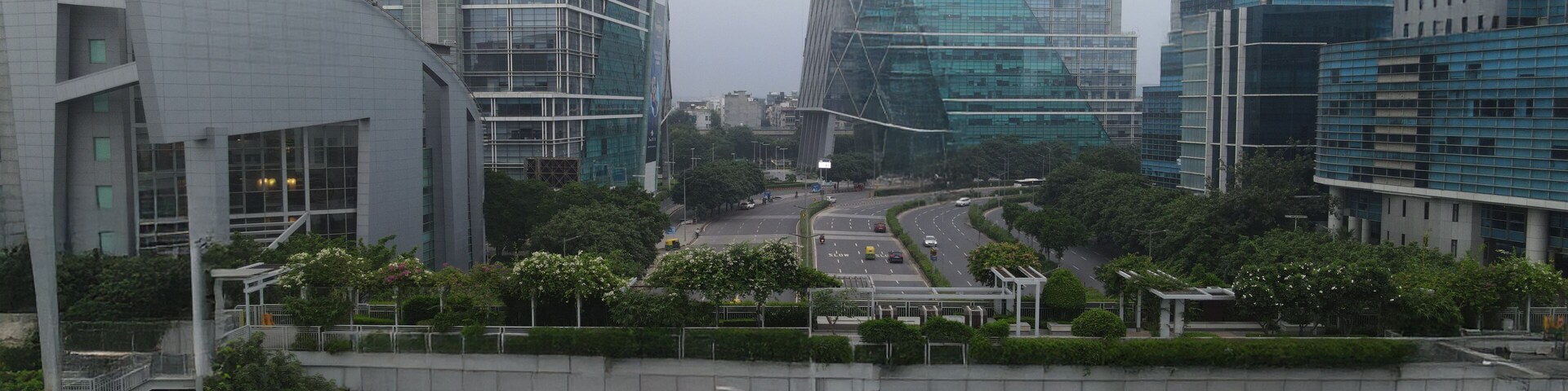 A Aerial view of Gurgaon city in Haryana