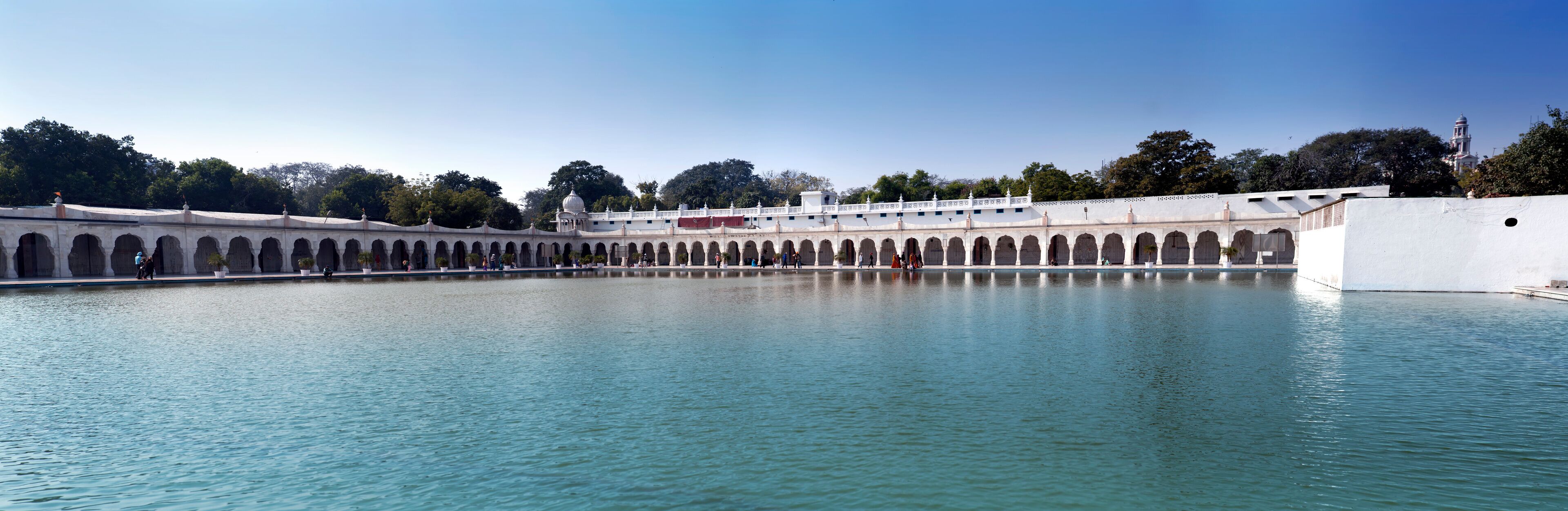 "Gurdwara Bangla Sahib" temple , New Delhi, India. Panorama..