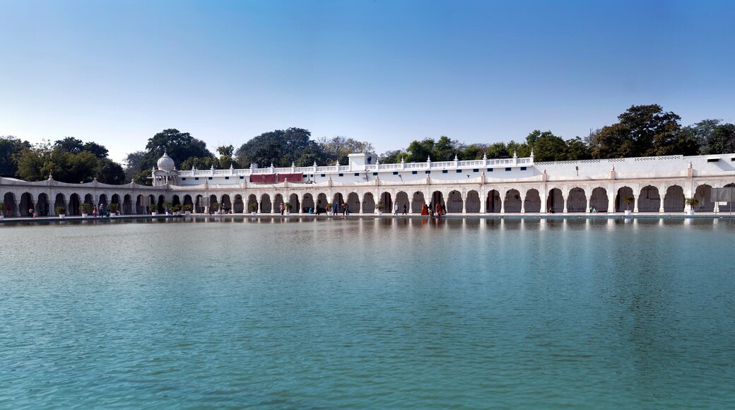"Gurdwara Bangla Sahib" temple , New Delhi, India. Panorama..