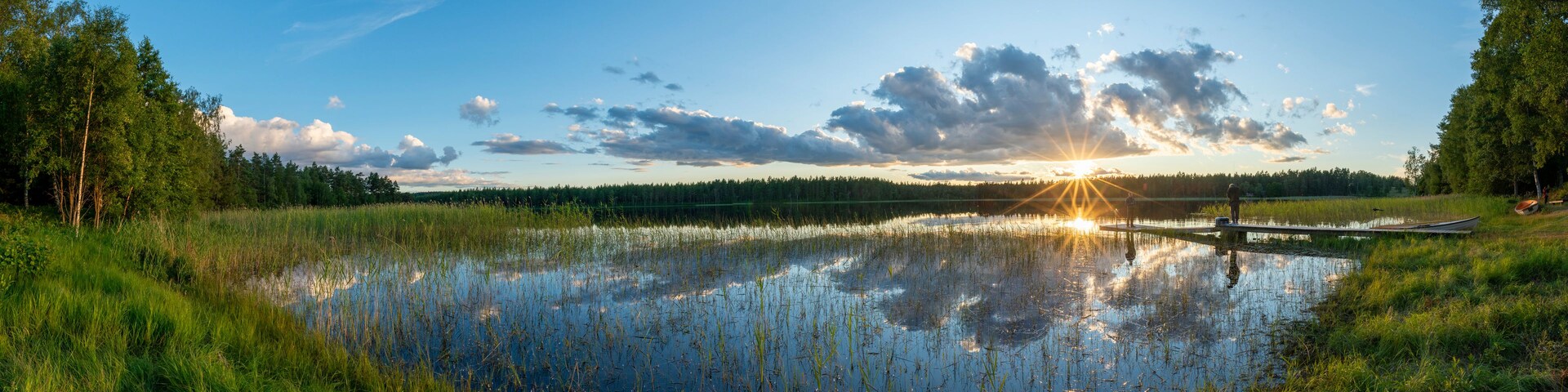 Abendstimmung am See in Schweden - Vaggeryd