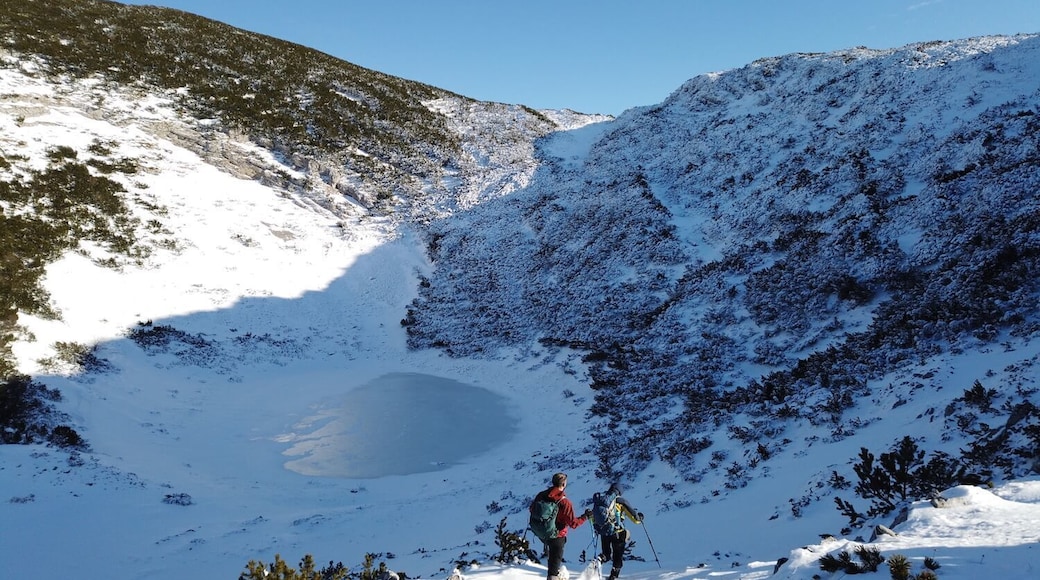 Lokvanjsko Lake is tucked in the foothills of surrounding peaks and frozen during winter.
There are few trails that will take you to this lake, but I recommend coming from Mrtvanjski Stanari (a 2 hours long hike). You can return the same way or do a loop hike.
Check more about it at:
https://www.wildinthebalkans.com/hiking-in-bosnia-5-days-on-bjelasnica-mountain/
#wildinthebalkans #hikinginbosnia #thewildone #dinaricalps #hiking #hikingthebalkans