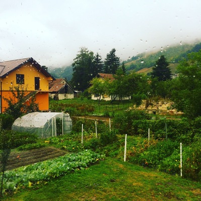 This is a glimpse out the bus window on the ride from Sarajevo to Dubrovnik. This moment was captured a little outside of Sarajevo and exemplifies the vast greenness and quaint homes and farms that are scattered throughout the countryside.