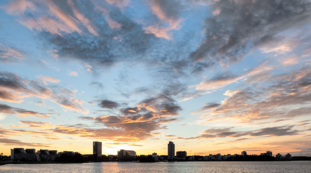 Summer sunset in Keilaniemi Espoo, Finland