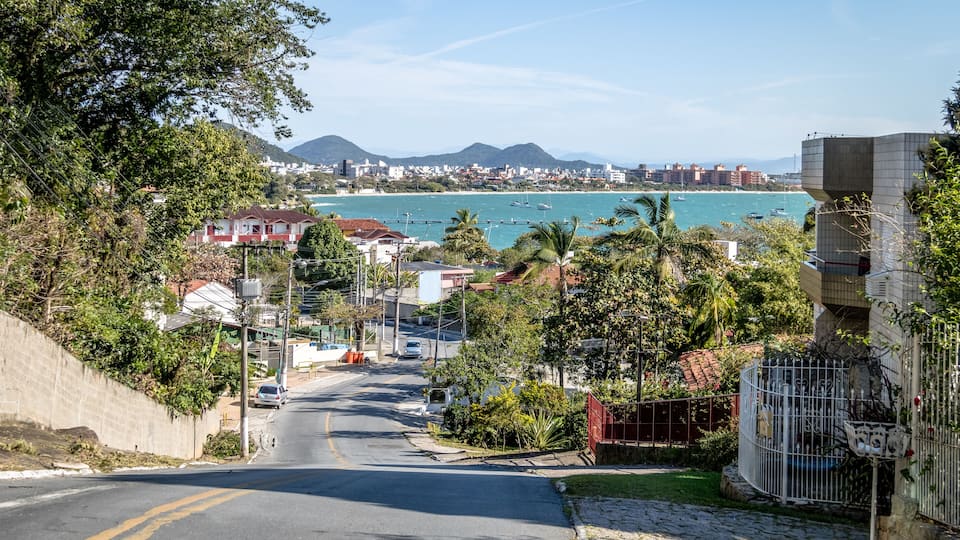 View of Jurere and Jurere beach - Florianopolis, Santa Catarina, Brazil