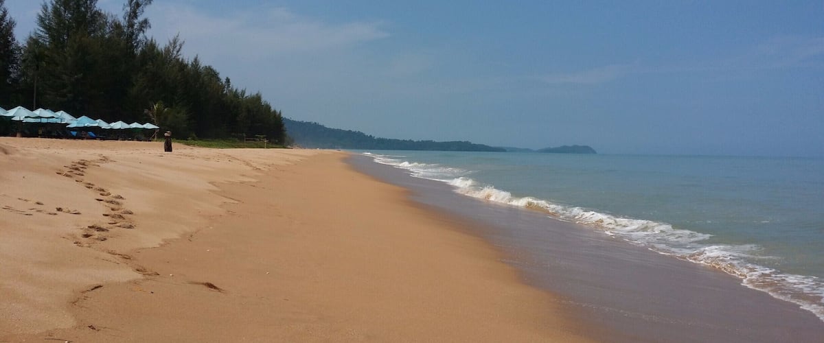 The Tranquility of total Isolation. A 4 kms beach all to yourself and those were my footprints. Shot taken in front of Khao Lak Orchid Beach Resort.
