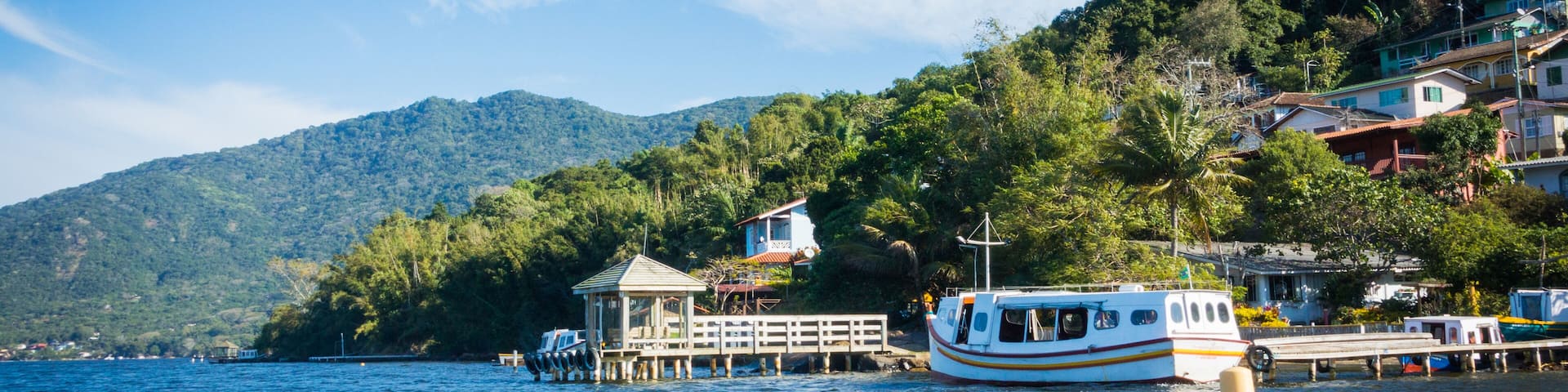 Boat on the lake. Costa da Lagoa. Lagoa da Conceicao, Florianopolis, Brazil.; Shutterstock ID 460353583