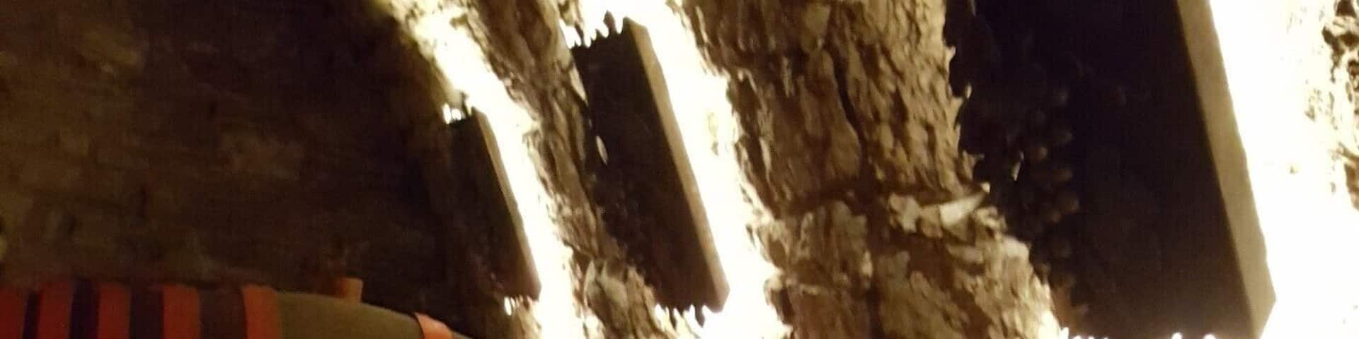 This is the wine cellar of the family owned restaurant and winery. During WWII, the family hid Jewish friends in the cellar.
-2017