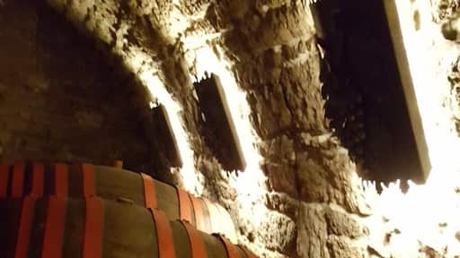 This is the wine cellar of the family owned restaurant and winery. During WWII, the family hid Jewish friends in the cellar.
-2017