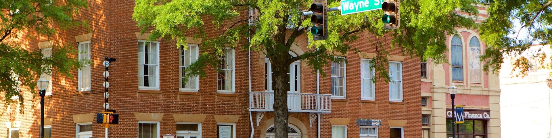 Milledgeville featuring a city