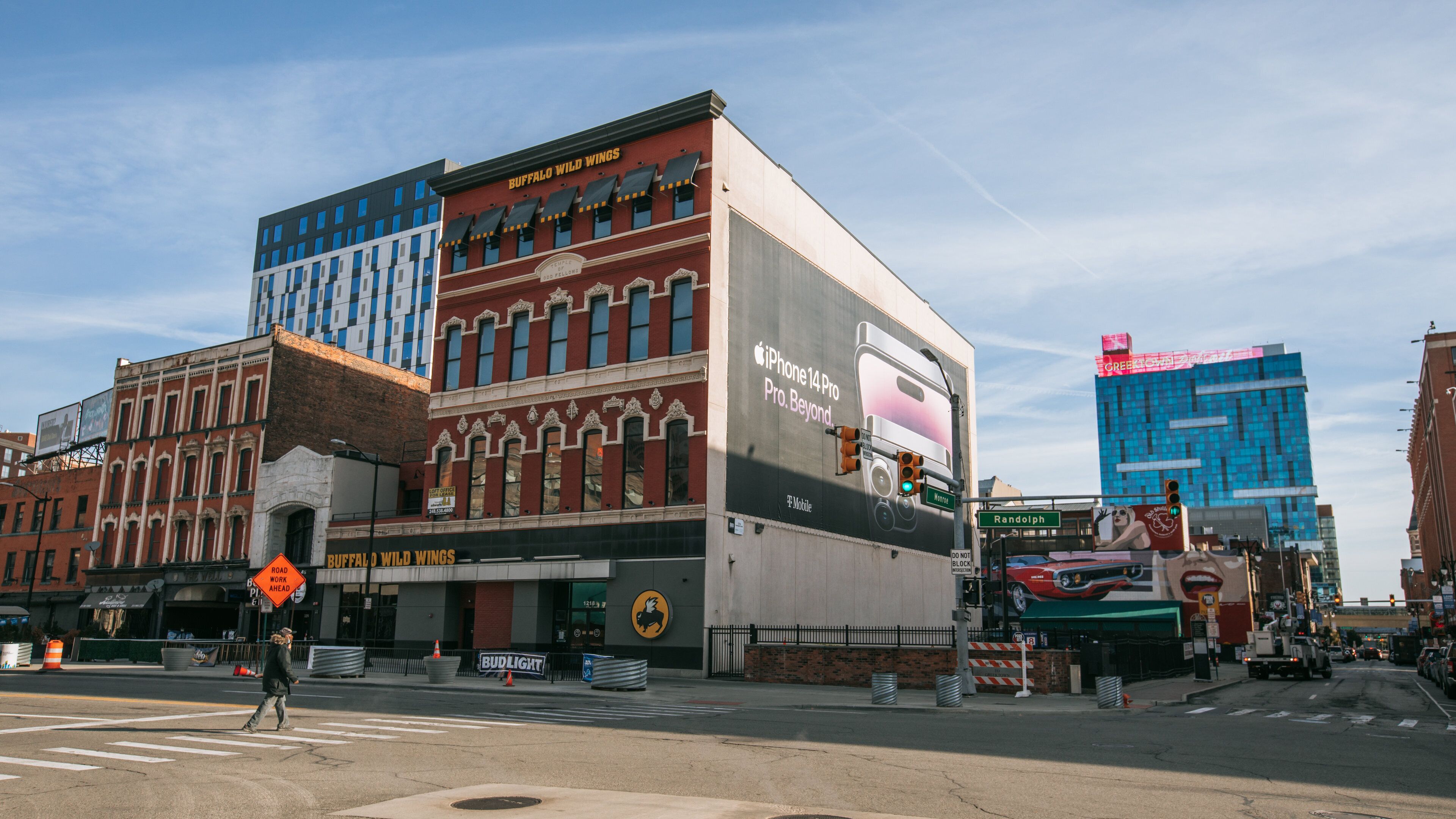 Greektown Historic District showing street scenes