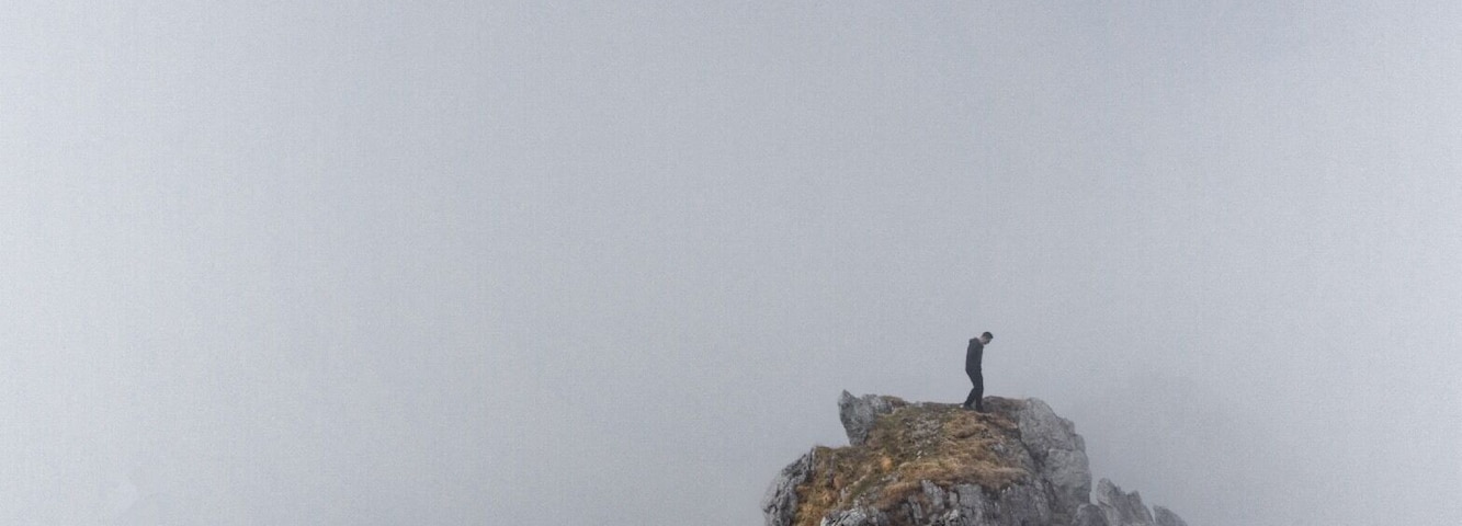 Watch your step...Topped out the hike and it was too foggy to see but the effect was epic! #adventure