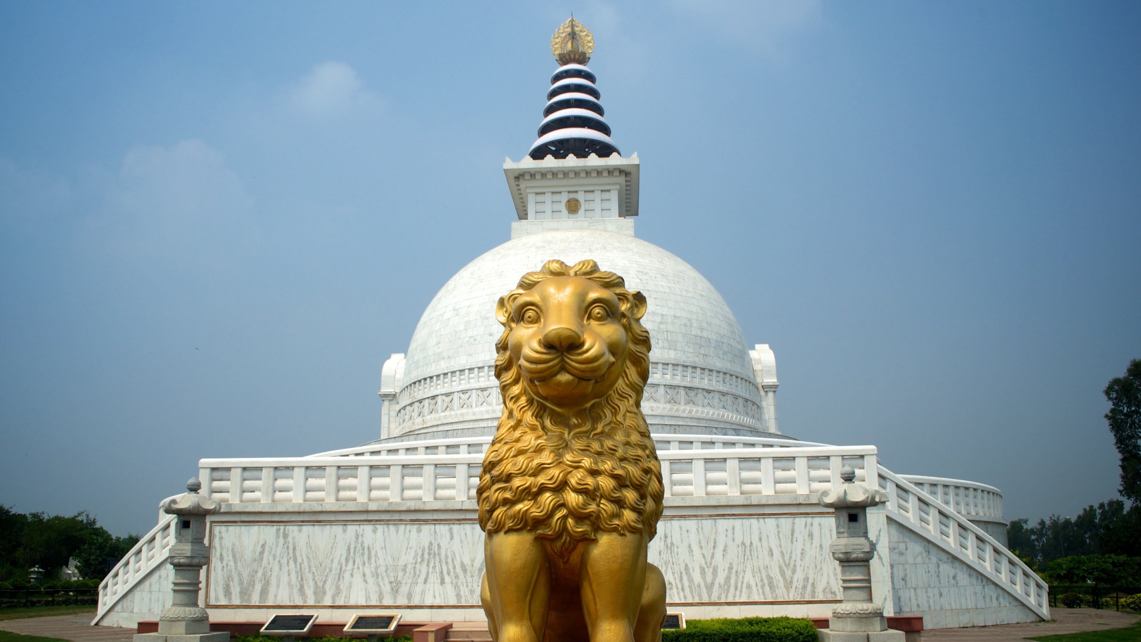 Shanti Vana which includes religious aspects, a statue or sculpture and heritage architecture