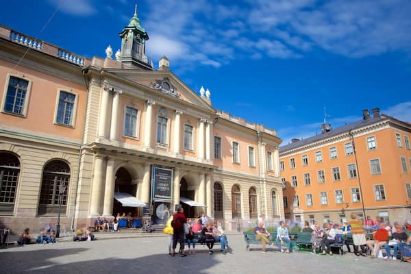 Nobel Museum showing a square or plaza