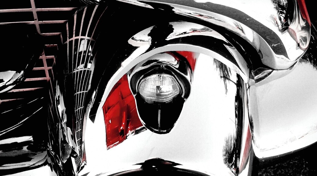 Taken at a Cars and Coffee car show one Sunday morning. The chrome was so shiny and reflective it was amazing!
Taken with Samsung Galaxy S2 and edited with Vignette App.