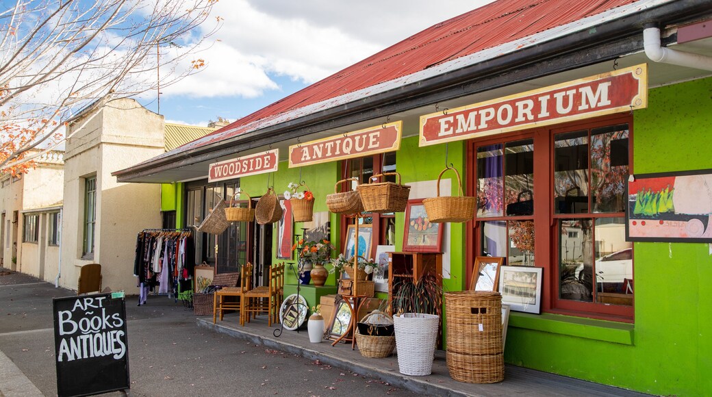 Woodside featuring signage