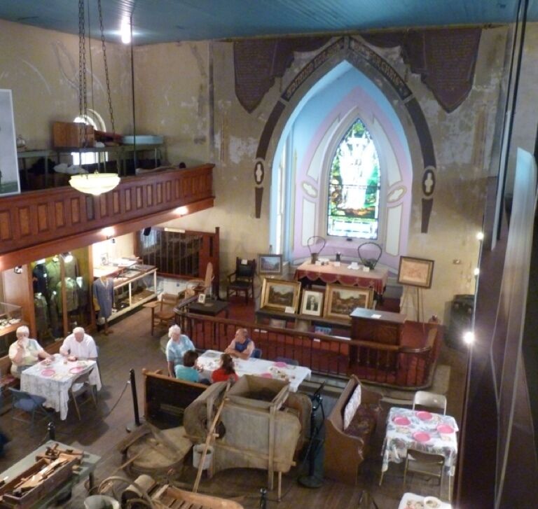 Strawberry Tea at St Paul Museum, lovely, friendly people members of the North Randolph Historical Society And Museum www.stpaulmuseum.org