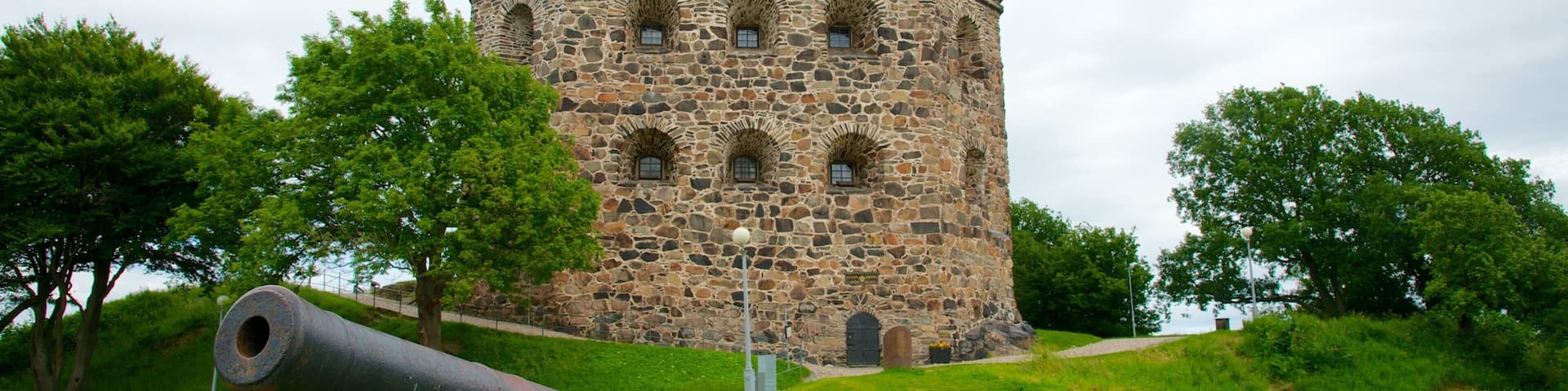 Skansen Kronan which includes military items, a castle and heritage architecture