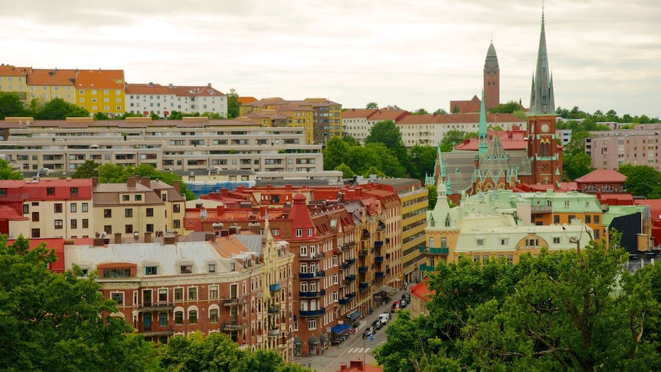 Skansen Kronan which includes heritage architecture and a city