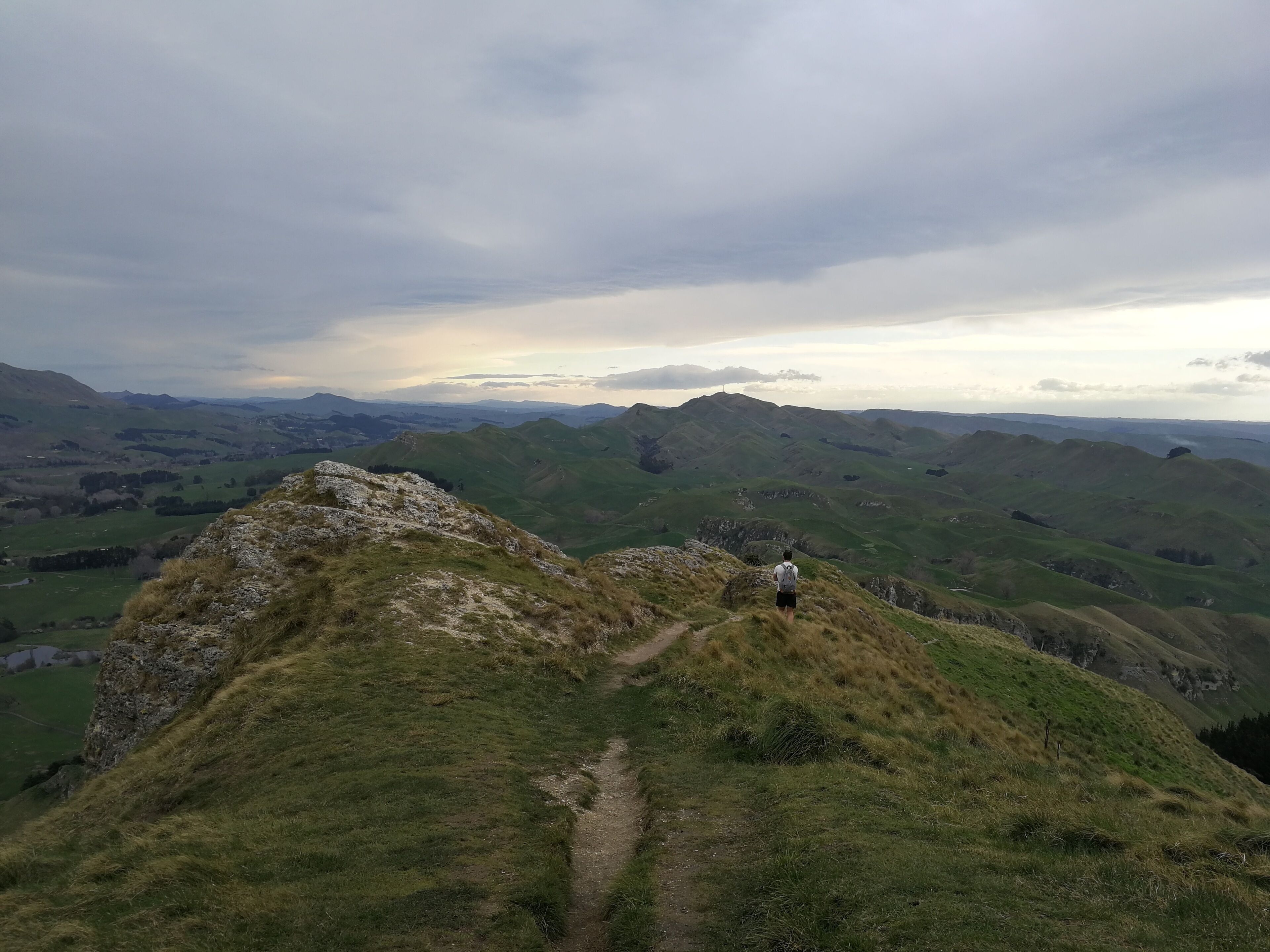 Walking back down from Te Mata Peak. 
