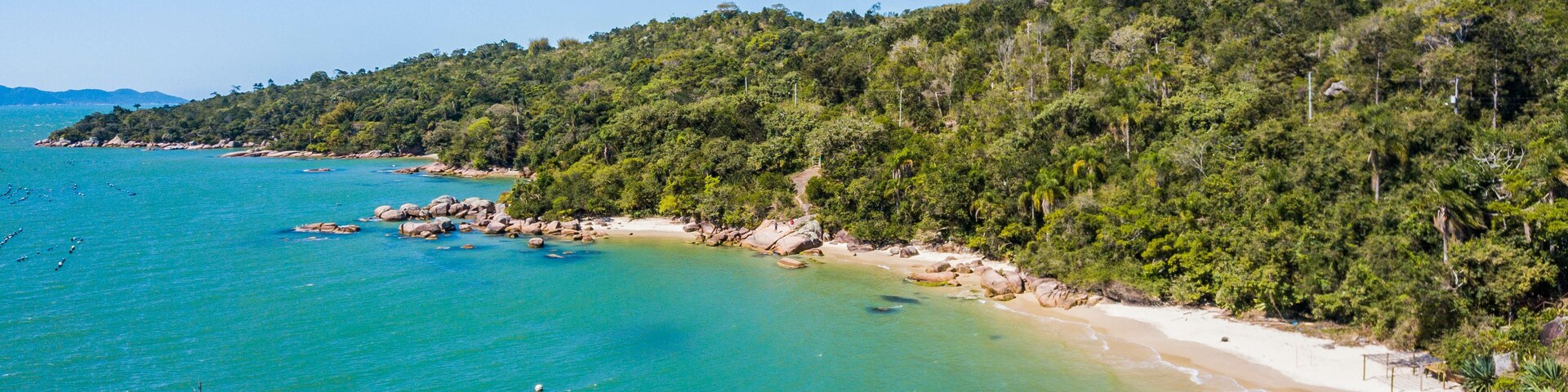 Beautiful little beaches of preserved nature in the bay of Ganchos de Fora - Governador Celso Ramos - Santa Catarina – Brazil