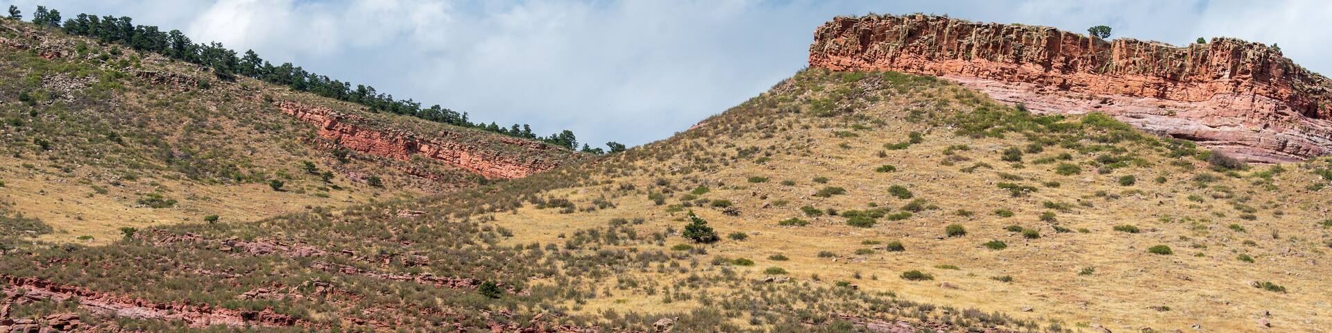 Landscape of desert-like hillside in Lyons, Colorado