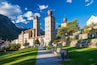 Incredible view of medieval Stockalper castle in Brig, Valais, Switzerland