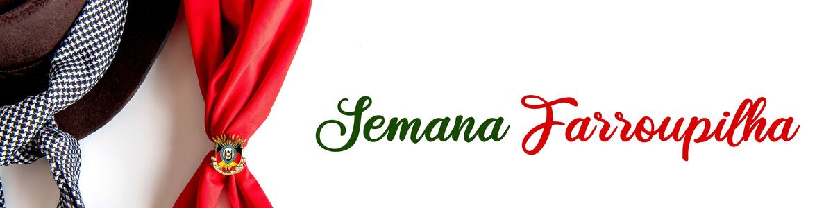 hat and blue and red handkerchief with the symbol of the State of Rio Grande do Sul, gaucho culture in the Farroupilha week.