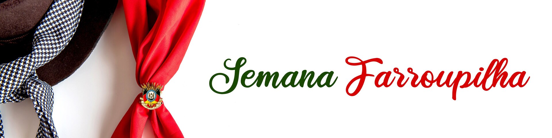 hat and blue and red handkerchief with the symbol of the State of Rio Grande do Sul, gaucho culture in the Farroupilha week.