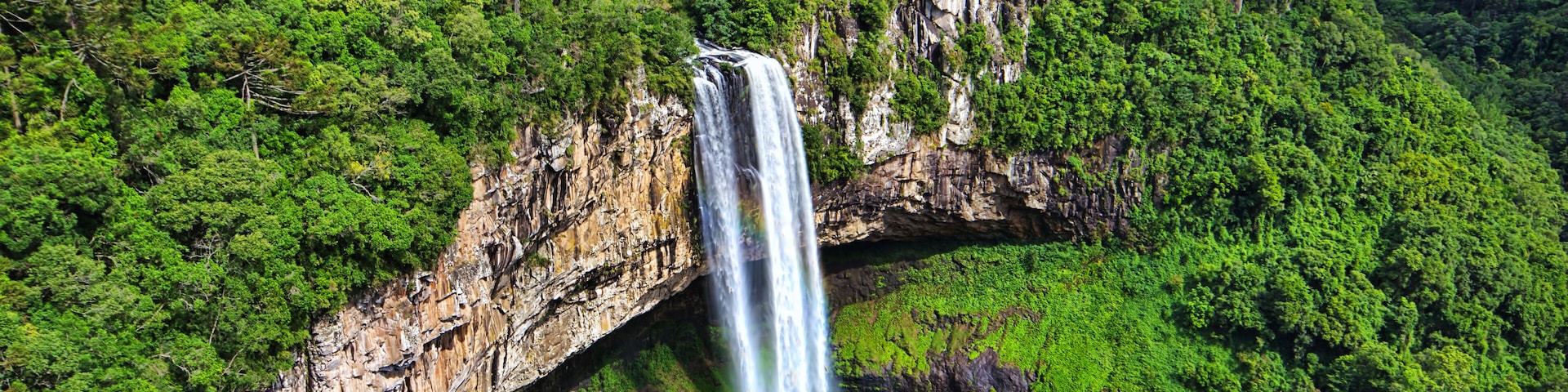 View of Caracol waterfall - Canela City, Rio Grande do Sul - Brazil