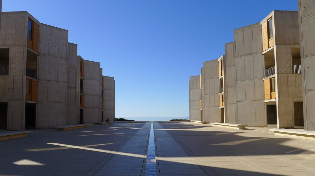 Courtyard of Salk Institute and Blue Sky