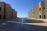 Courtyard of Salk Institute and Blue Sky