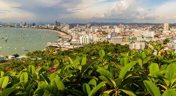 Aerial panoramic view of Pattaya Beach.