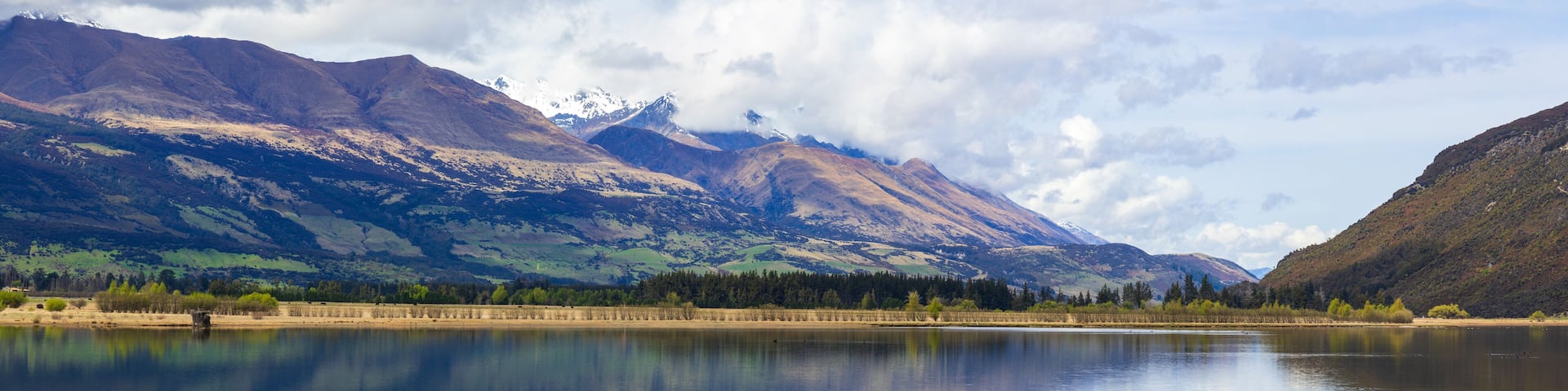 Diamond lake near Kinloch, Otago, New Zealand