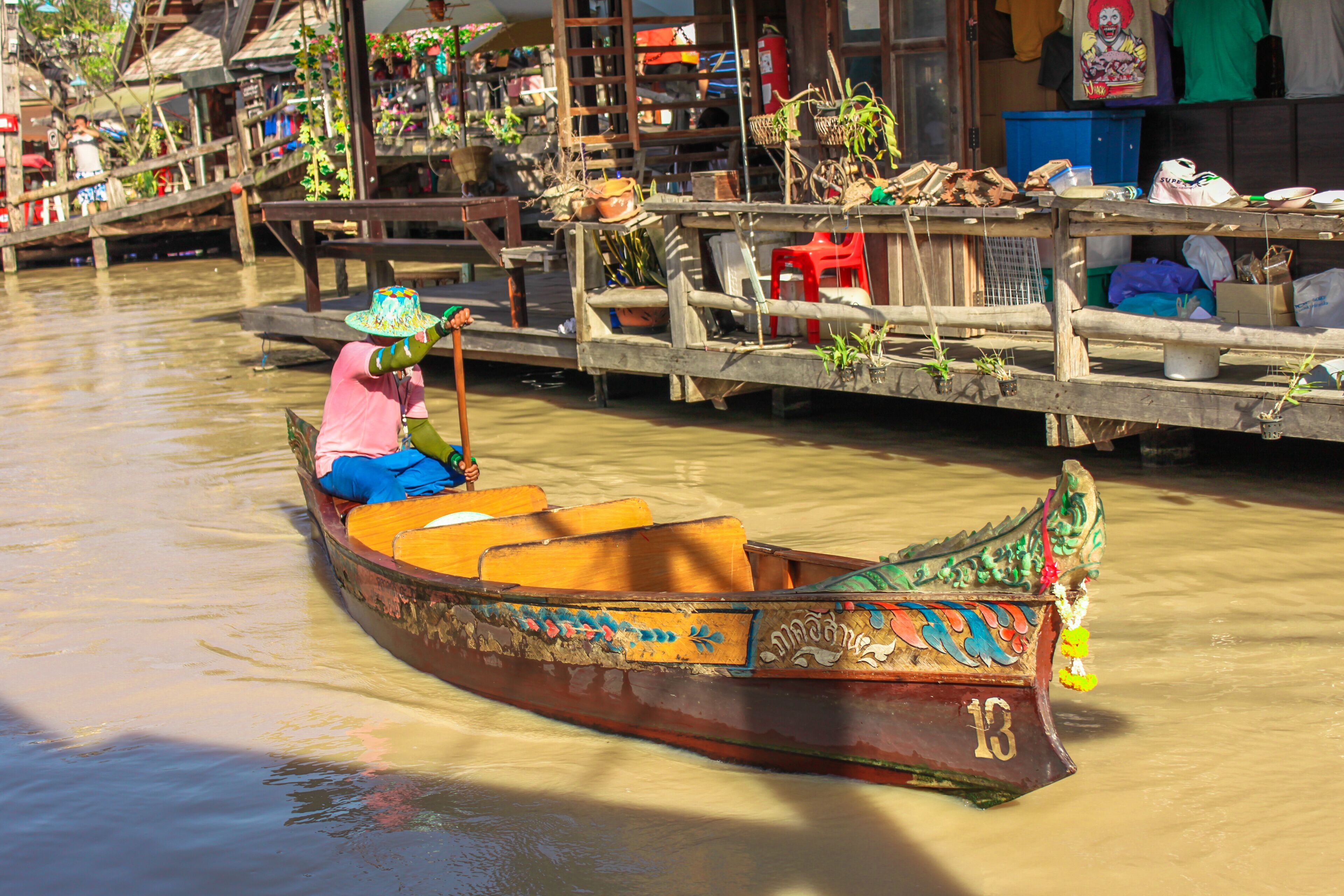 Pattaya Floating Market-Pattaya: 30 March 2013,Atmosphere for sale in floating market,There are many styles of products.For tourists to choose on Sukhumvit Road Bang Lamung,Chon Buri,Thailand
