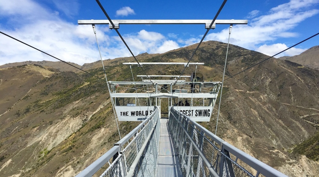 The worlds largest swing! 70meter free fall, 300meter arc.... AMAZING!!! I was so nervous I was uncontrollably tearing up getting in my harness. This is where you walk out to do the swing. Even this took me a few minutes to walk out onto! Thankfully this is not the one that messes with you (or at least the guys I had didn't after I asked them not to... They said they don't but the others - like the canyon swing - they really do). I love this because you don't have to jump. You dangle out over the ledge, they say "ready", you say "no", they reply "to bad" and they push the button to release you. I would never be able to jump, but it was the most exhilarating and fun thing I've ever done. Highly highly recommend! (This is also the place with the highest Bungy. Most bungy's are approx 40 meters of a drop... This one is 140 meters! Which actually is suppose to be easier on your body cause the cord has more time to absorb the shock).