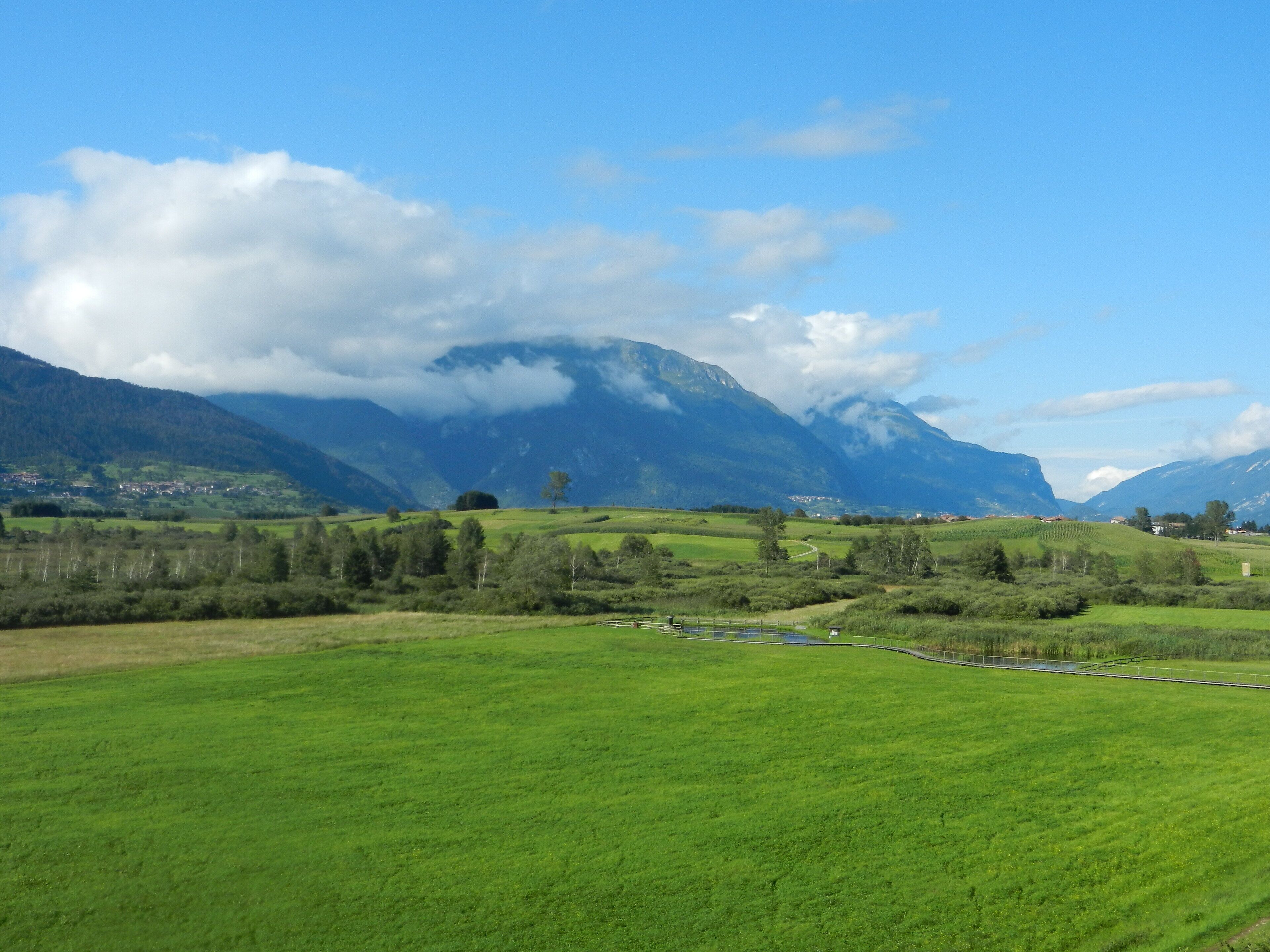 The biotope of Fiavè viewed from the viewpoint of Dos Gustinaci in Fiavè.