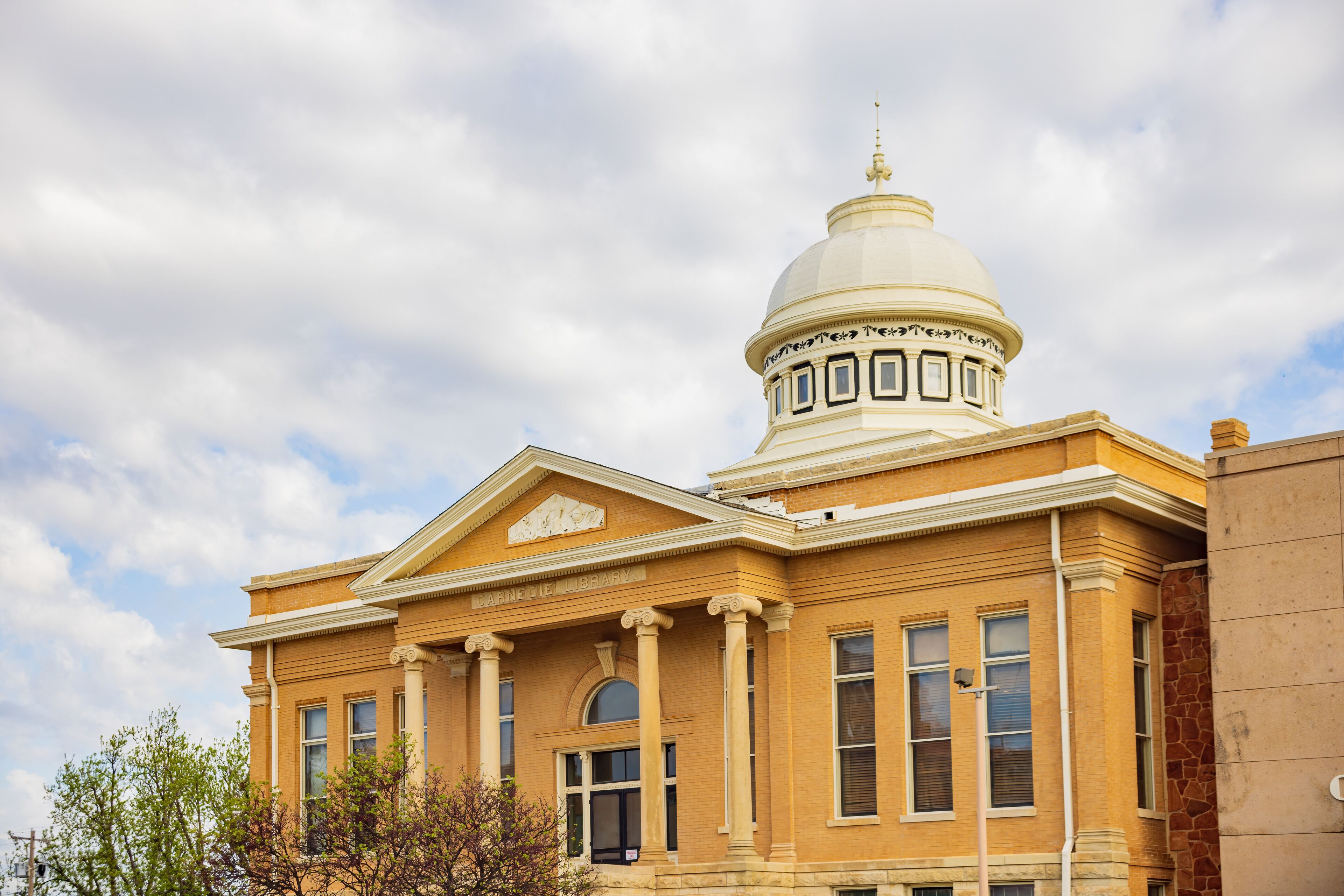 Overcast view of The Carnegie Library