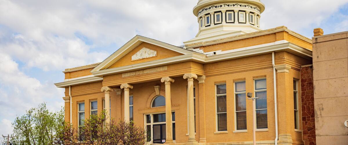 Overcast view of The Carnegie Library