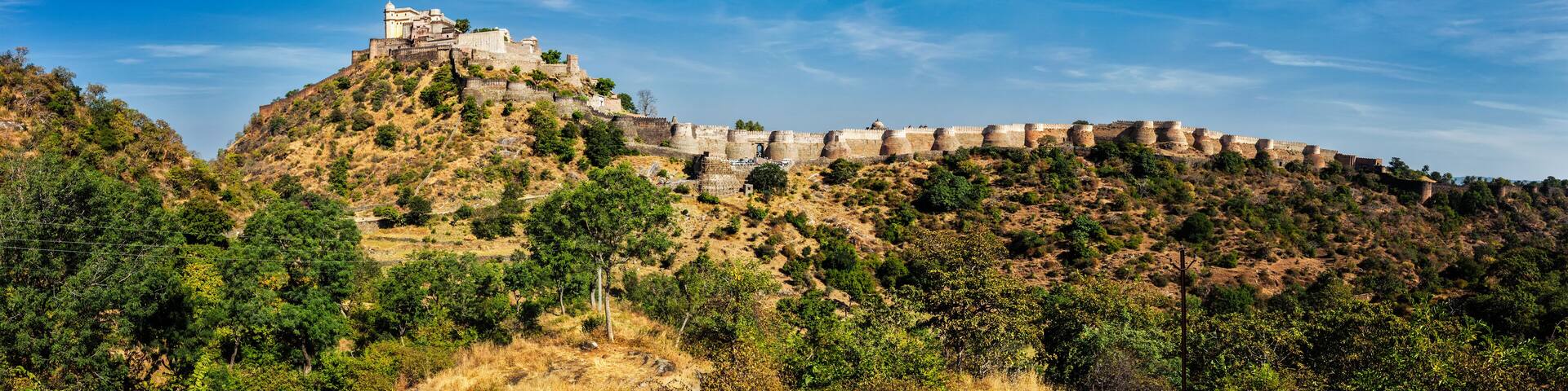 Panorama of Kumbhalgarh fort. Rajasthan, India