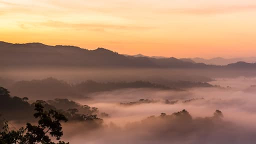 Sunrise and sea of mist at Khao Phanoen Thung, Kaeng Krachan National Park in Thailand