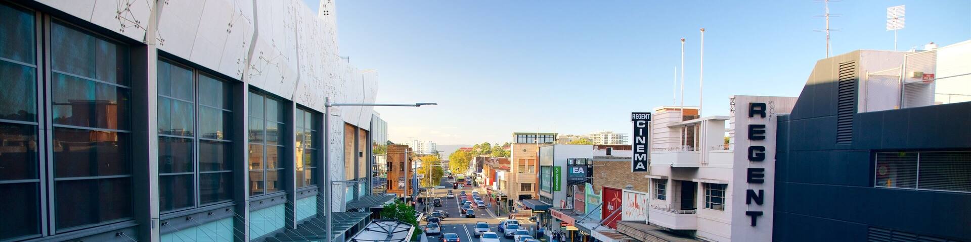 Crown Street Mall featuring a city