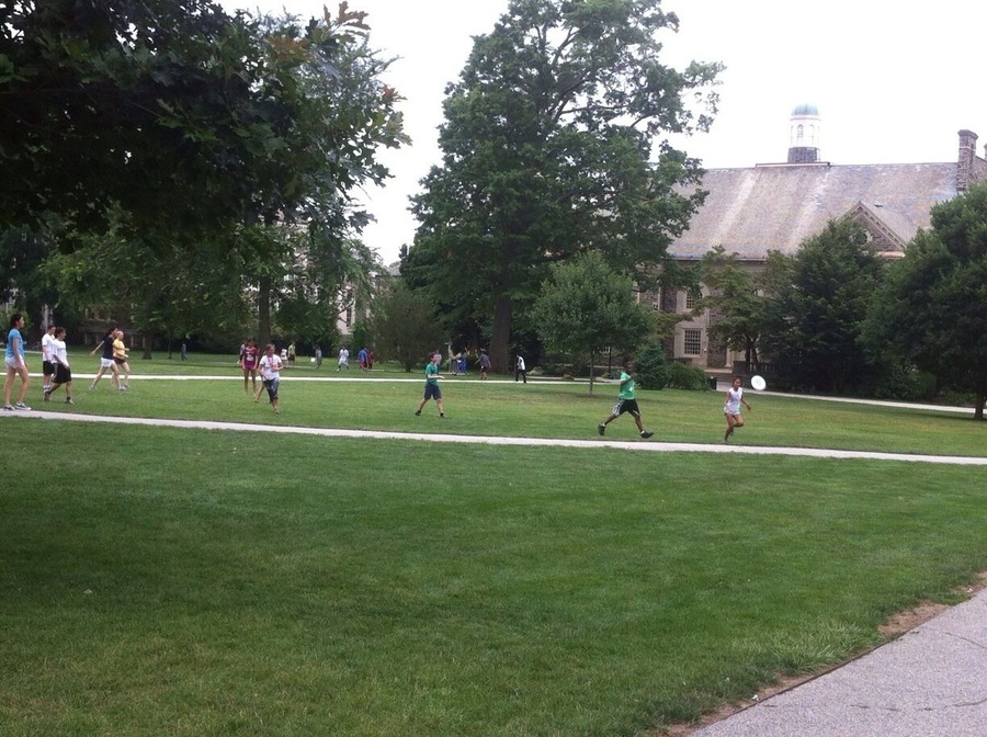 Summer afternoon at Haverford College campus. #kidsfun #college #summer